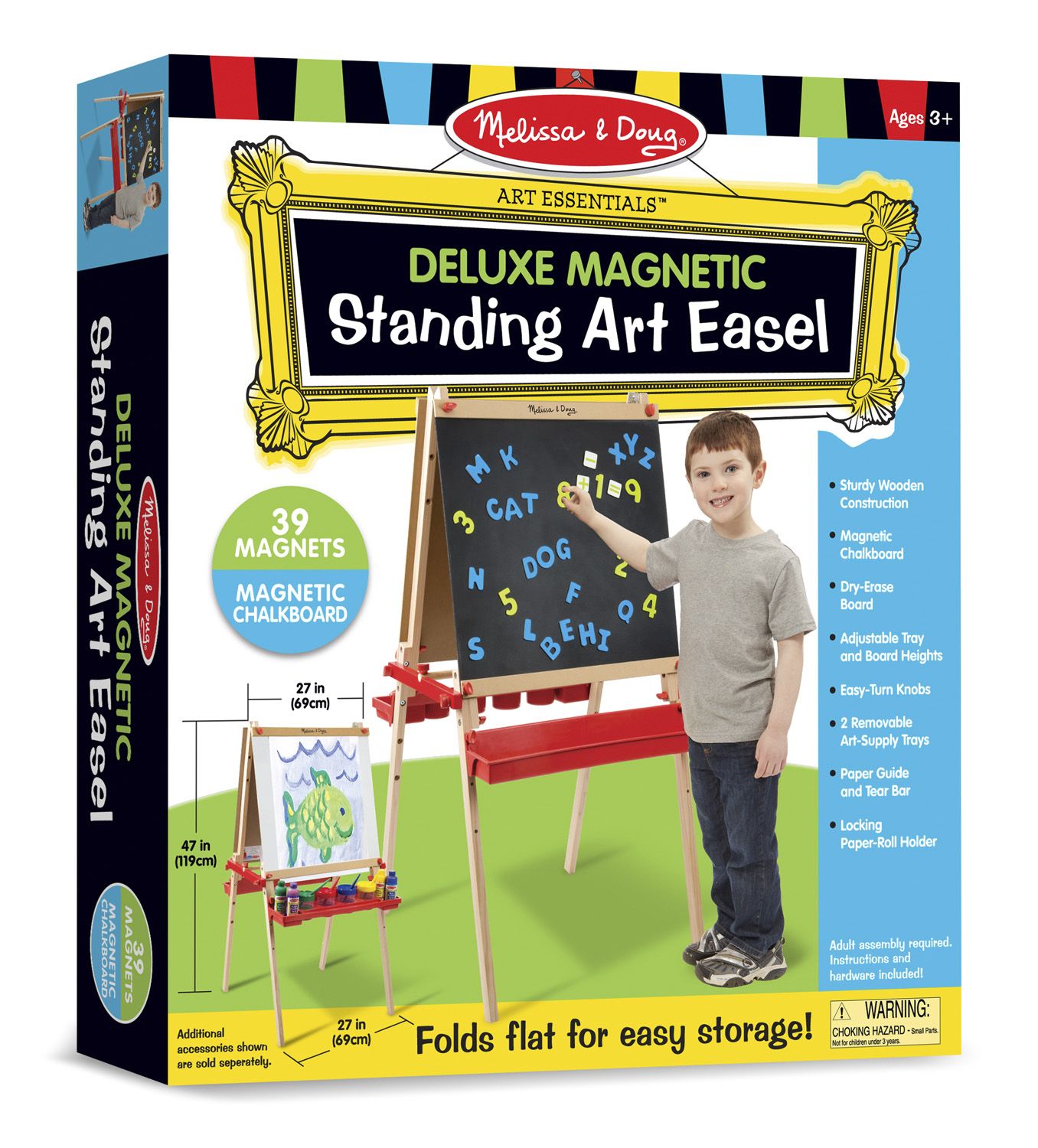 Wood Double-Sided Tabletop Easel 80Pc Activity Set for Kids- Childrens  Magnetic