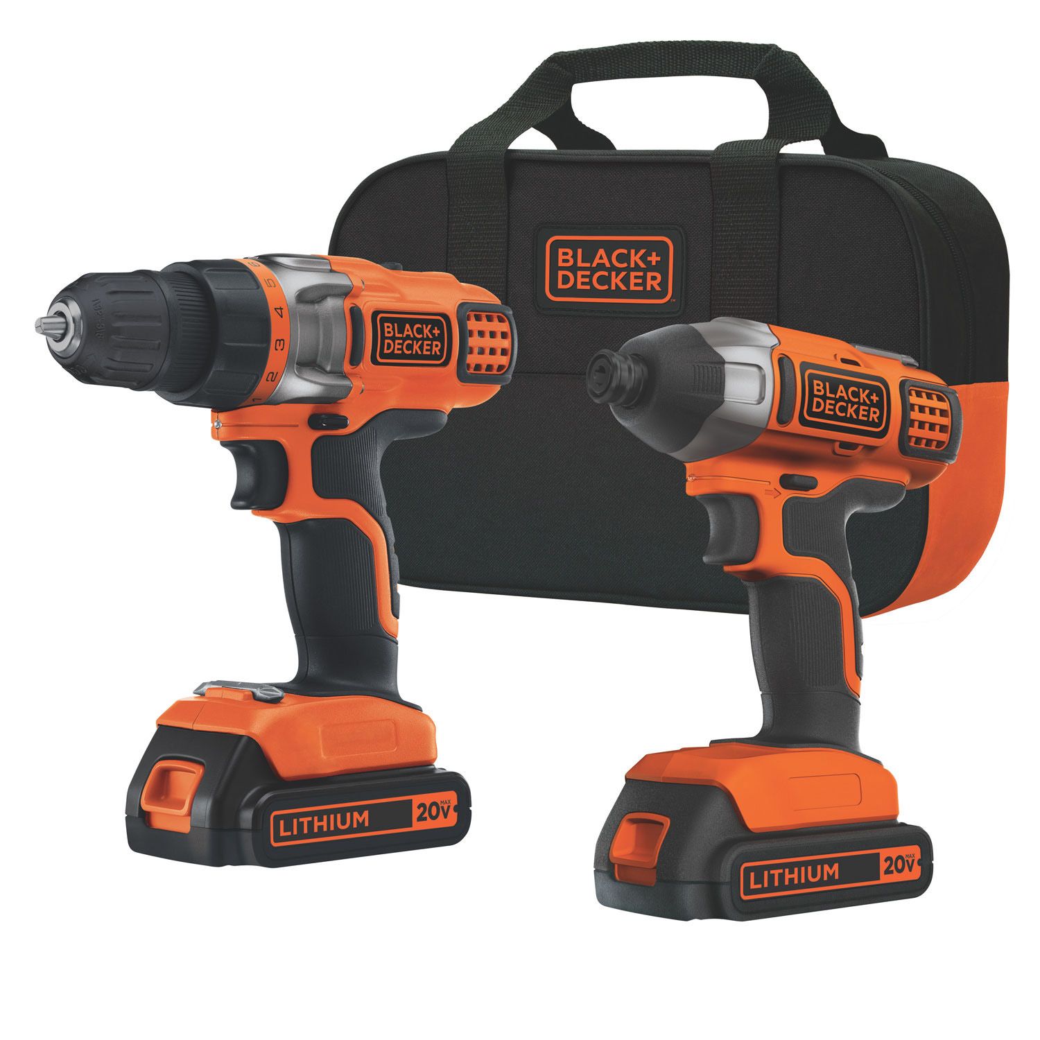 Black and Decker Cordless Drill and Impact Driver Combo Kit - B&D