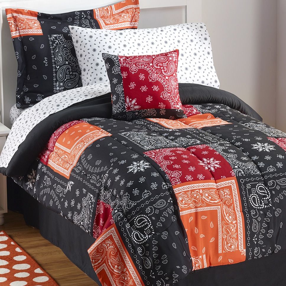 Red bandana best sale comforter set