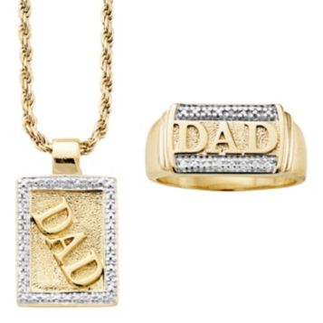 Dad gold deals necklace