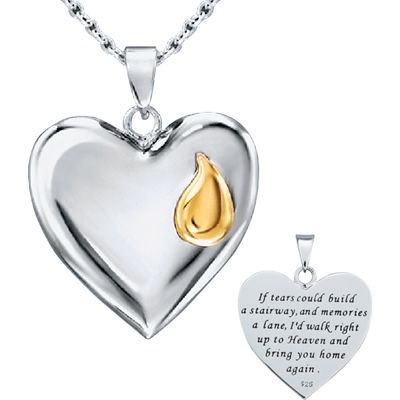 Sterling Silver Memorial Heart Pendant