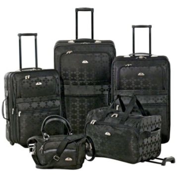 Fingerhut - American Flyer Lyon 4-Pc. Softside Wheeled Luggage Set