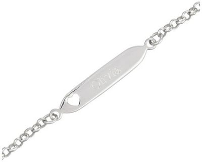 Sterling Silver Personalized Heart Anklet Bracelet