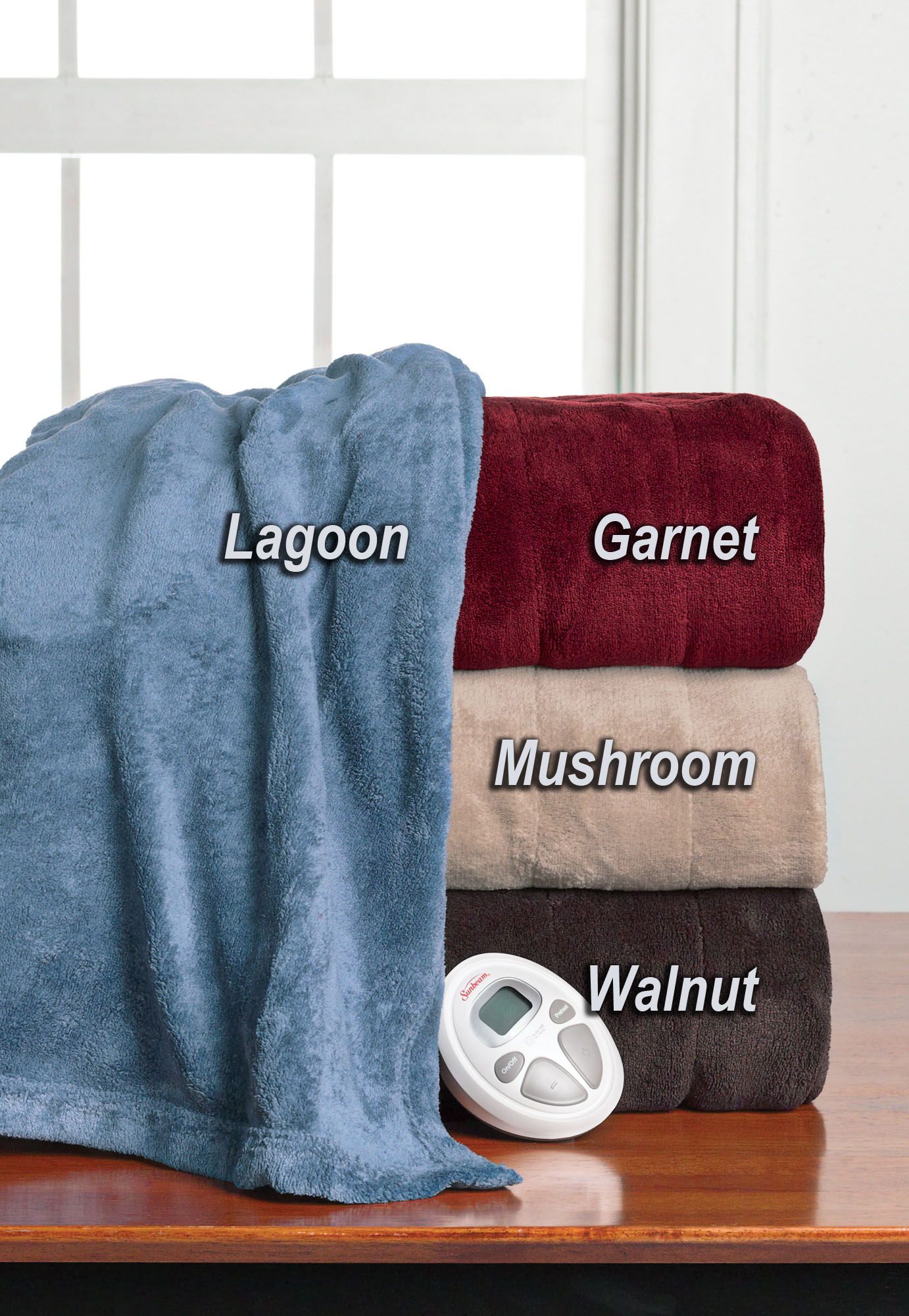 Sunbeam channeled microplush online heated blanket