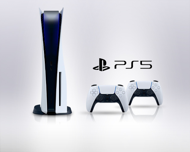 PlayStation 5 / PS5 Console and controller.