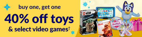 buy one, get one 40% off toys