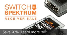 Save 20% when you buy 3 or more of the same select Spektrum receiver with code S2SPM, through April 2