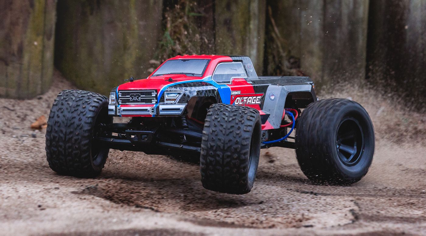 ARRMA 1/10 Granite Voltage 2WD Brushed Mega Monster Truck RTR, Red/Black | Horizon Hobby