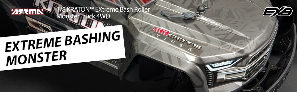 Arrma 1 8 Kraton Exb 4wd 極致重擊怪物競速卡車越野車大腳車ara 藍天模型購物網