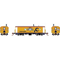 Athearn G78348 HO C-26A ICC Caboose/Light & Sound Chessie/B&O #C-3887