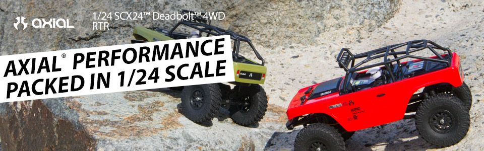AXIAL 1/24 SCX24 Deadbolt 4WD Rock Crawler Brushed RTR, Red (AXI90081T1)