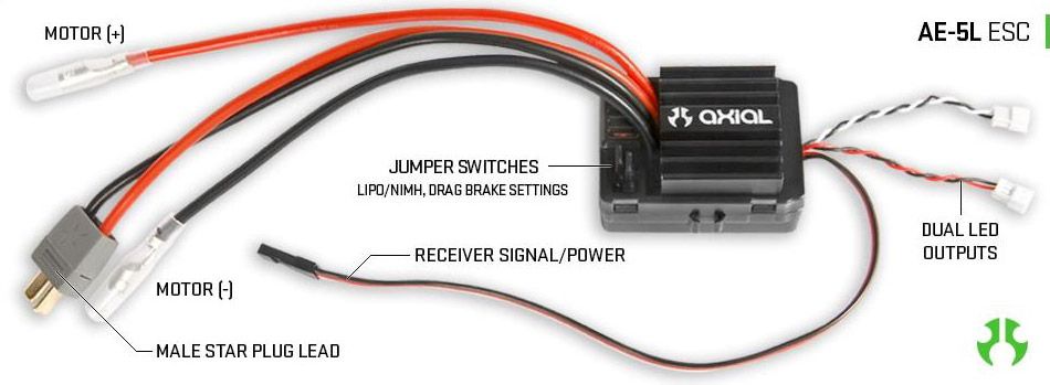 AE-5L ESC With Drag Brake, Waterproof