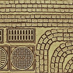 Chooch 8657 Cobblestone Street Details Medium for HO Scale Matches #214-8656