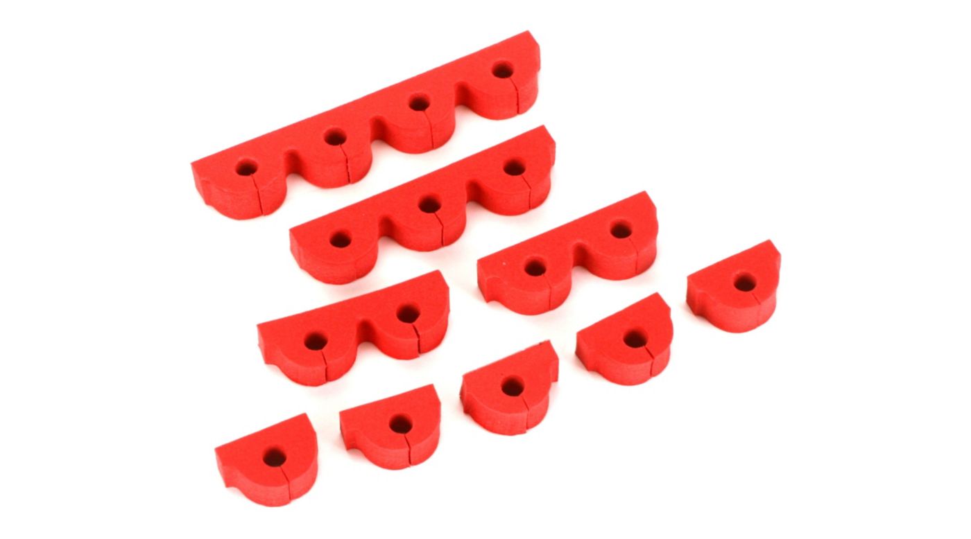 Wirekeeps Foam Wire Keepers, Medium, Red (Bag) Horizon Hobby