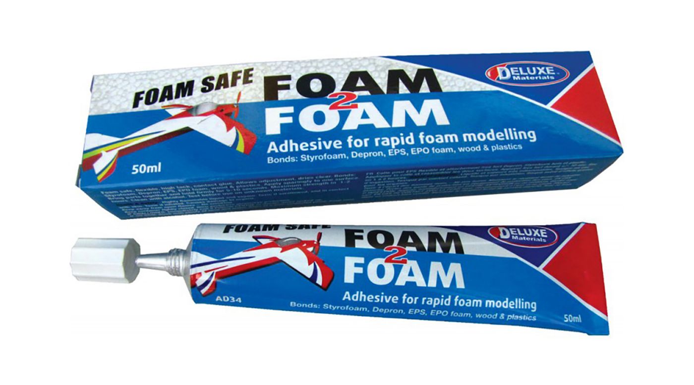 Foam 2 Foam, Foam Safe Glue, 50ml EPO, EPS, Wood HorizonHobby