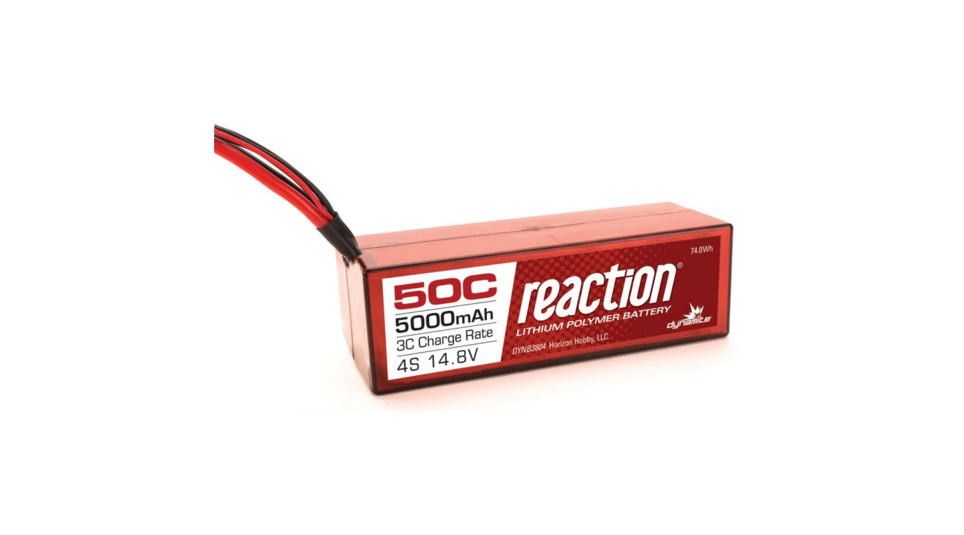 Grafik für Dynamite Reaction 4S 14,8V 5000mAh 50C LiPo-Akku im Hard Case m. EC5-Anschluss in Horizon Hobby