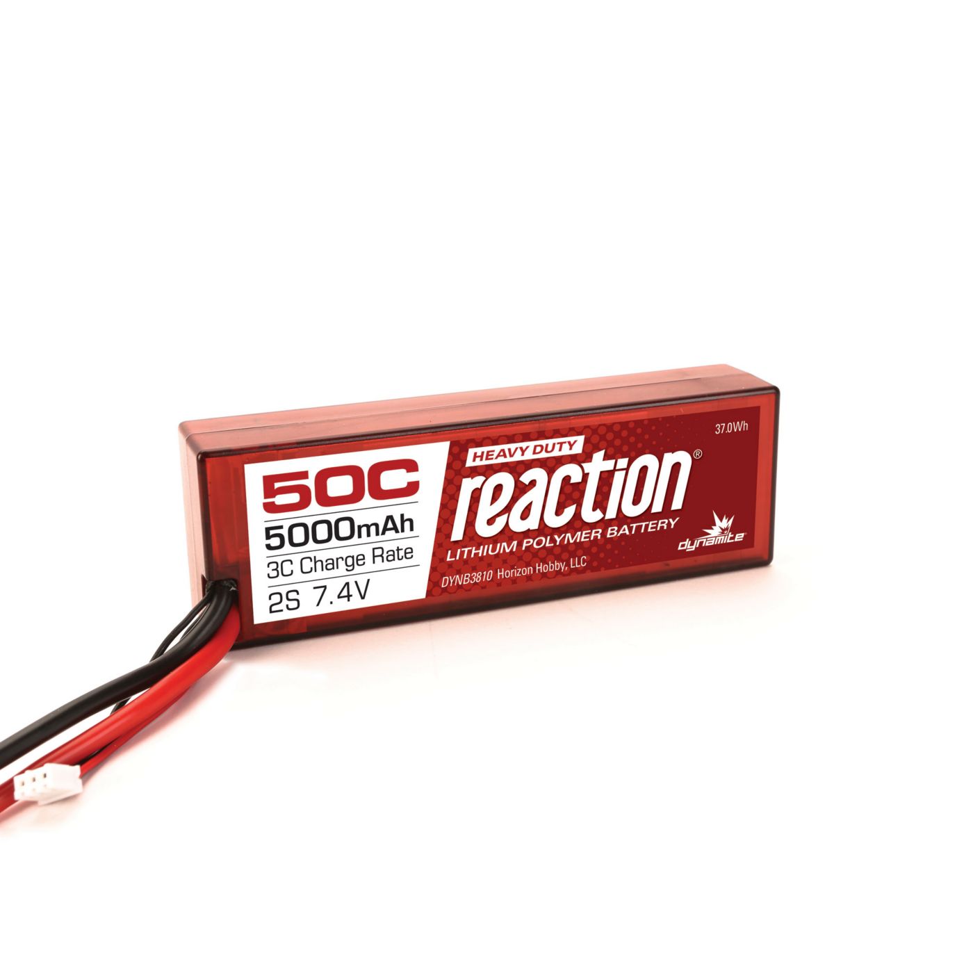 Reaction HD 7.4V 5000mAh 50C 2S LiPo, Hardcase: EC5