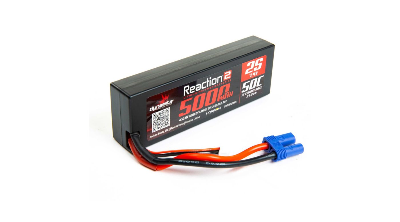 Grafik für 7.4V 5000mAh 2S 50C LiPo, Hardcase: IC5 in Horizon Hobby