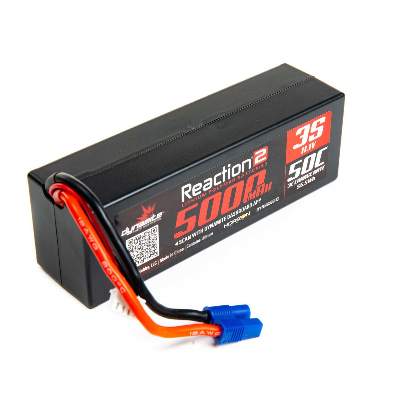 11.1V 5000mAh 3S 50C LiPo, Hardcase: IC3