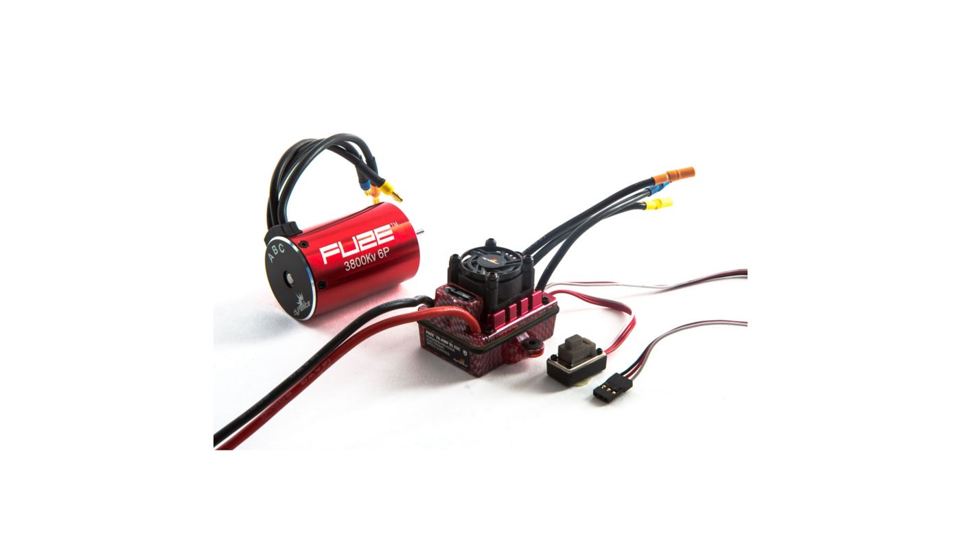 Fuze 1/10 SCT 6Pole Waterproof ESC/Brushless Motor Combo V2, 3800Kv 3