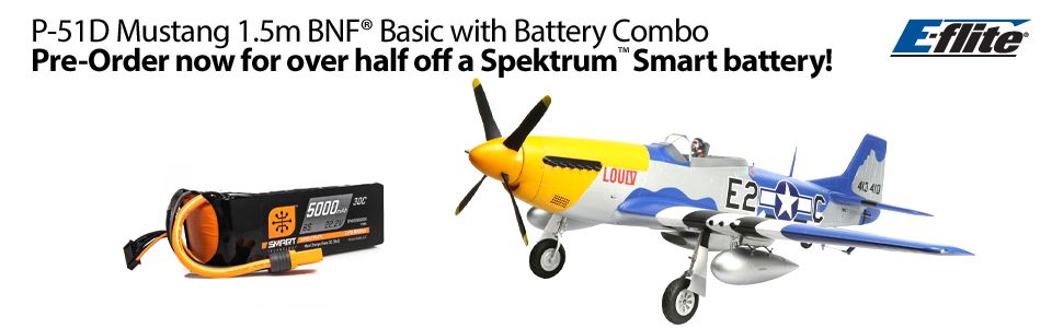 E-flite P-51D Mustang 1.5m BNF Basic