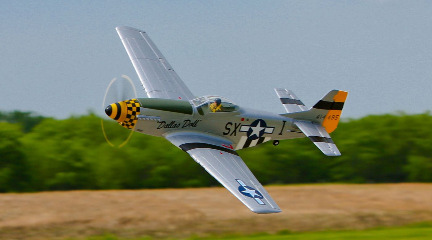 radio controlled p51 mustang airplane