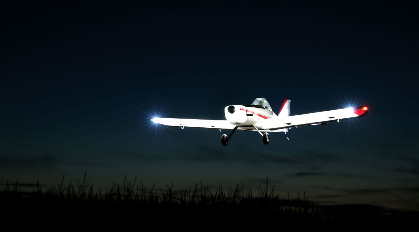 night flying rc plane