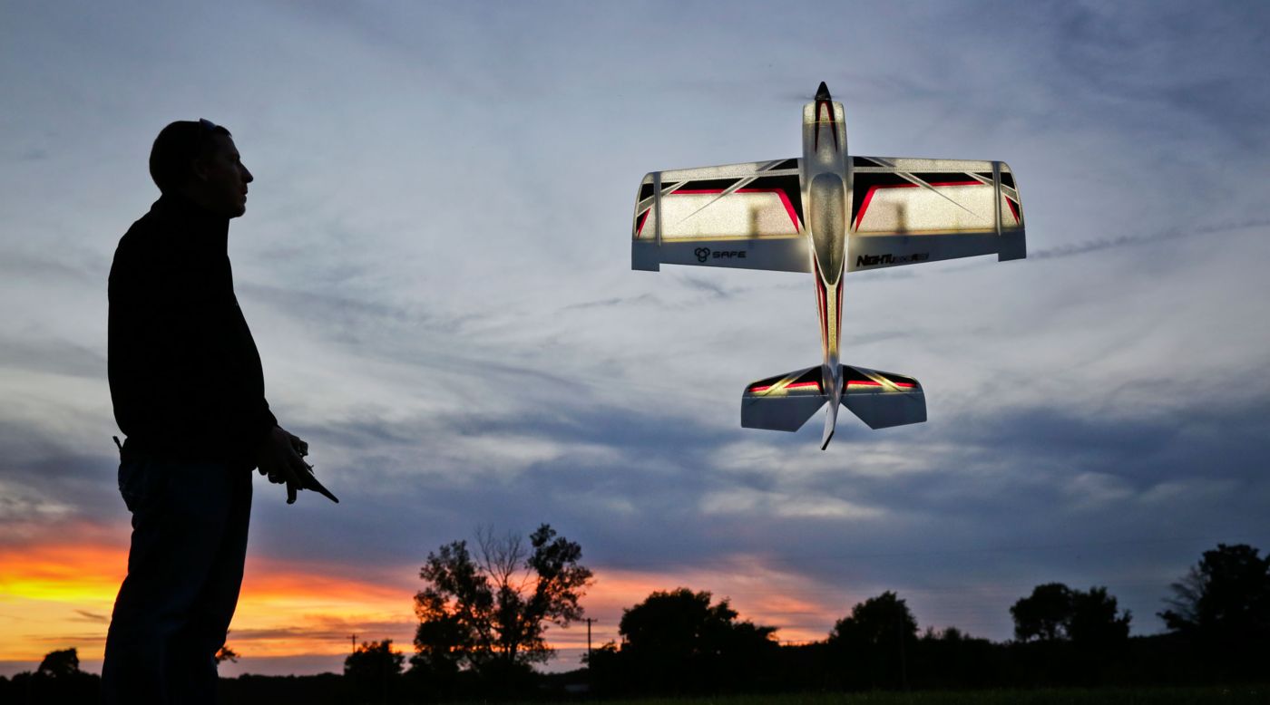 night flying rc plane