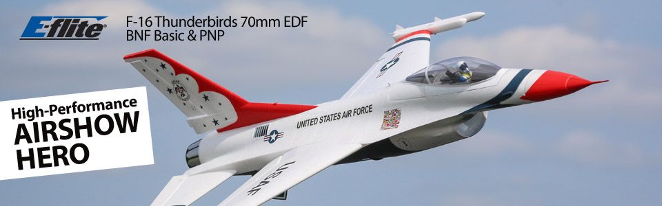 F-16 Thunderbird 70mm EDF BNF Basic