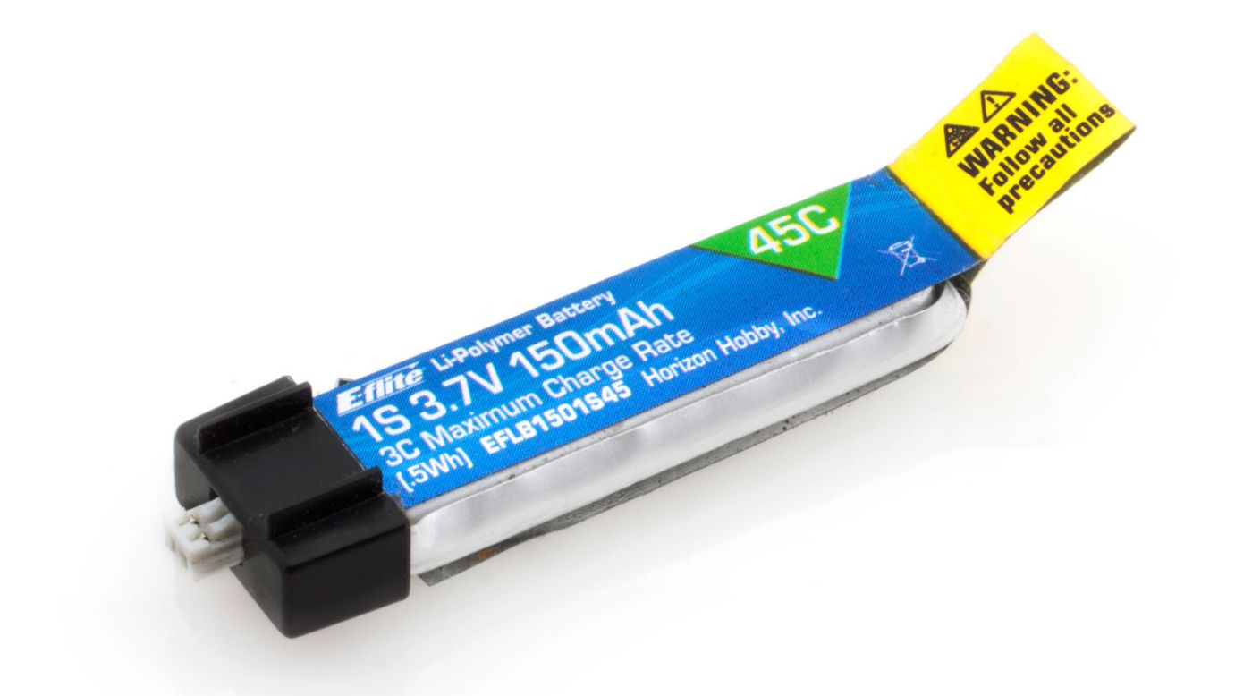flite 150mAh 1S 3.7V 45C LiPo Battery for RC Ultra Micro Aircraft 