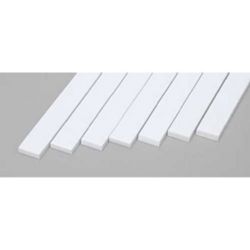 Evergreen 169 Styrene Strip .080" Thick 14" Long x .250" Pkg 7