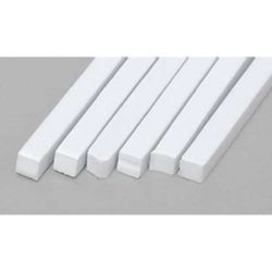 Evergreen 186 Styrene Strip .125" Thick 14" Long x .125" Pkg 6