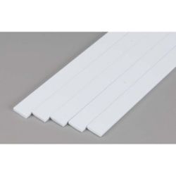 Evergreen 383 Opaque Styrene Strips .100" Thick 24" Long .500" Wide Pkg 5