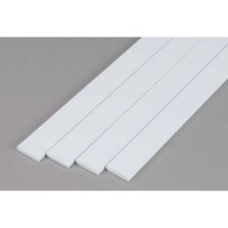 Evergreen 384 Opaque Styrene Strips .100" Thick 24" Long .625" Wide Pkg 4