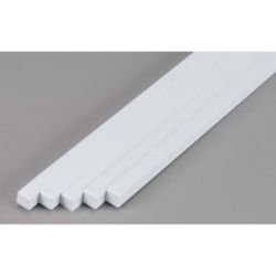 Evergreen 409 Opaque Styrene Strips .250" Thick 24" Long .250" Wide Pkg 5