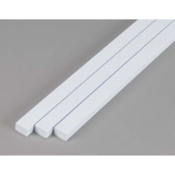Evergreen 411 Opaque Styrene Strips .250" Thick 24" Long .375" Wide Pkg 3