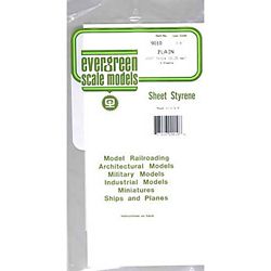 Evergreen 9010 Styrene Sheet Plain 6 x 12" .010" Pkg 4
