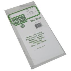 Evergreen 9020 Styrene Sheet Plain 6 x 12" .020" Pkg 3