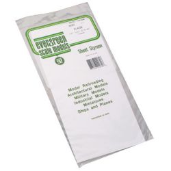Evergreen 9030 Styrene Sheet Plain 6 x 12" .030" Pkg 2