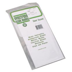 Evergreen 9040 Styrene Sheet Plain 6 x 12" .040" Pkg 2
