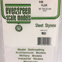 Evergreen 9100 Styrene Sheet 6 x 12" .100"
