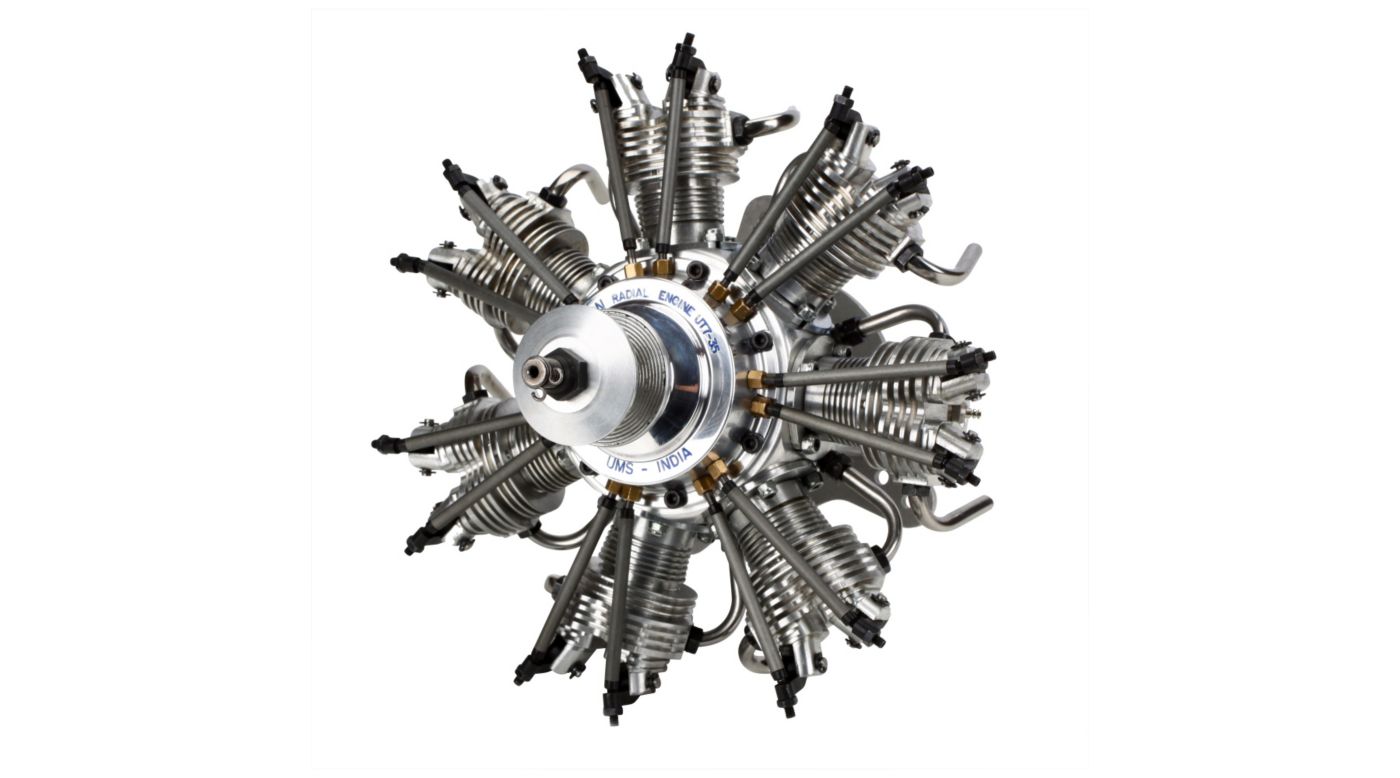 Evolution Engines 7-Cylinder 35cc 4-Stroke Glow Radial Engine for RC