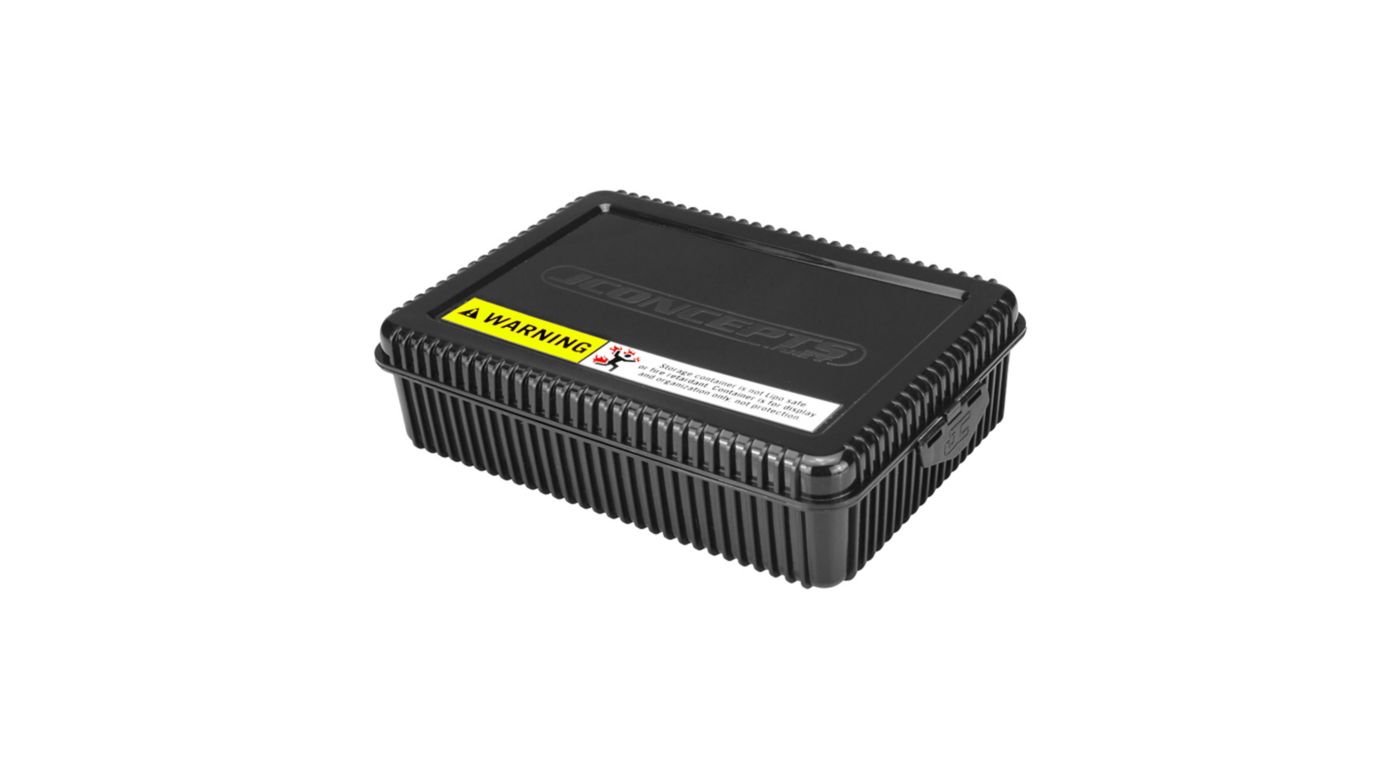 Shorty Battery Storage Box with Foam Liner, Black HorizonHobby