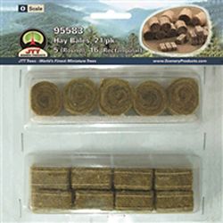 JTT 95583 O Hay Bales 5 Round and 16 Rectangular