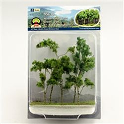 JTT 95618 Woods Edge Trees Green 4 to 5-1/2" Pkg 5