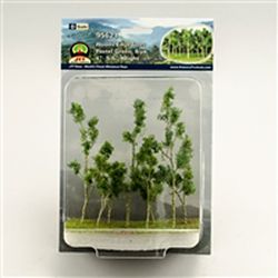 JTT 95621 Woods Edge Trees Pastel Green 4 to 5-1/2" Pkg 8