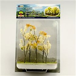 JTT 95627 Woods Edge Trees Beige-Green 4 to 5-1/2" Pkg 5
