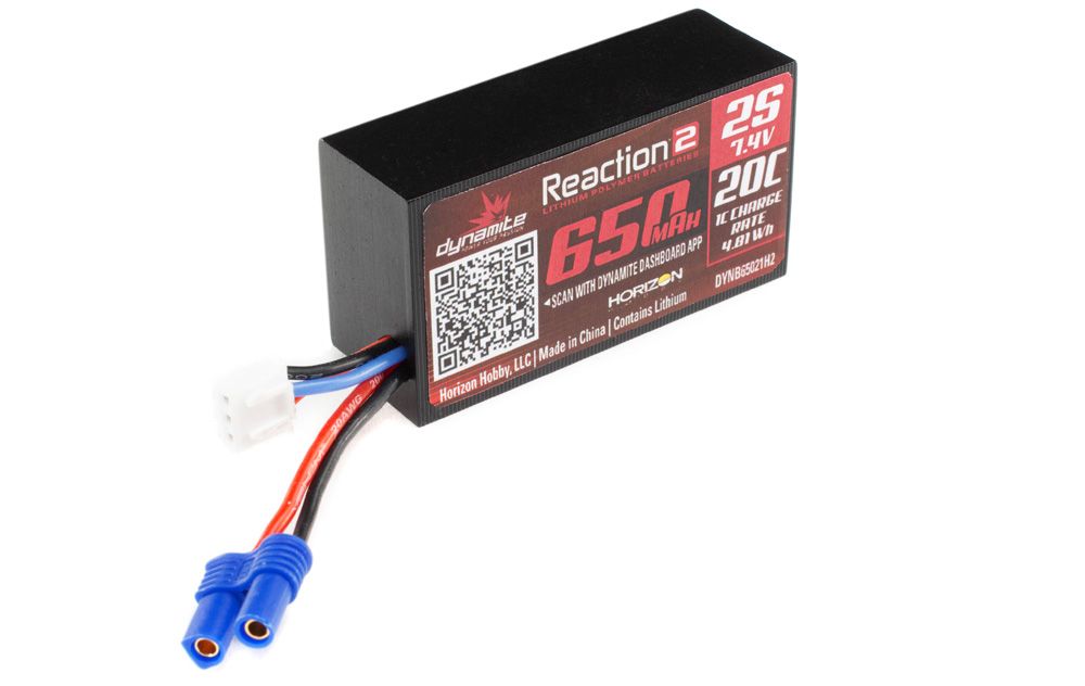 Batería Li-Po Dynamite Reaction 2.0 7.4V 2S 650mAh 20C