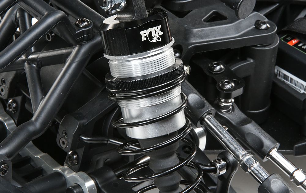 Neue Sto�d�mpfer mit laserge�tzten FOX-Logo-Sto�d�mpferkappen