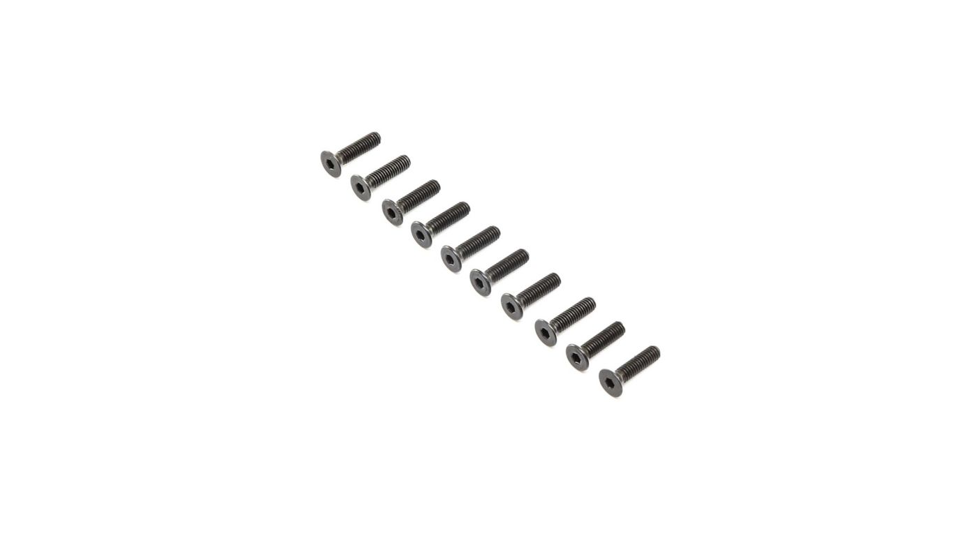 Image for Flat Head Screws, Steel, Black Oxide, M4 x 16mm (10) from Horizon Hobby